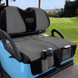 Gray and Black Golf Cart Seat Cover